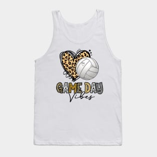 Volleyball Game Day Vibe Volleyball Mom Leopard Tank Top